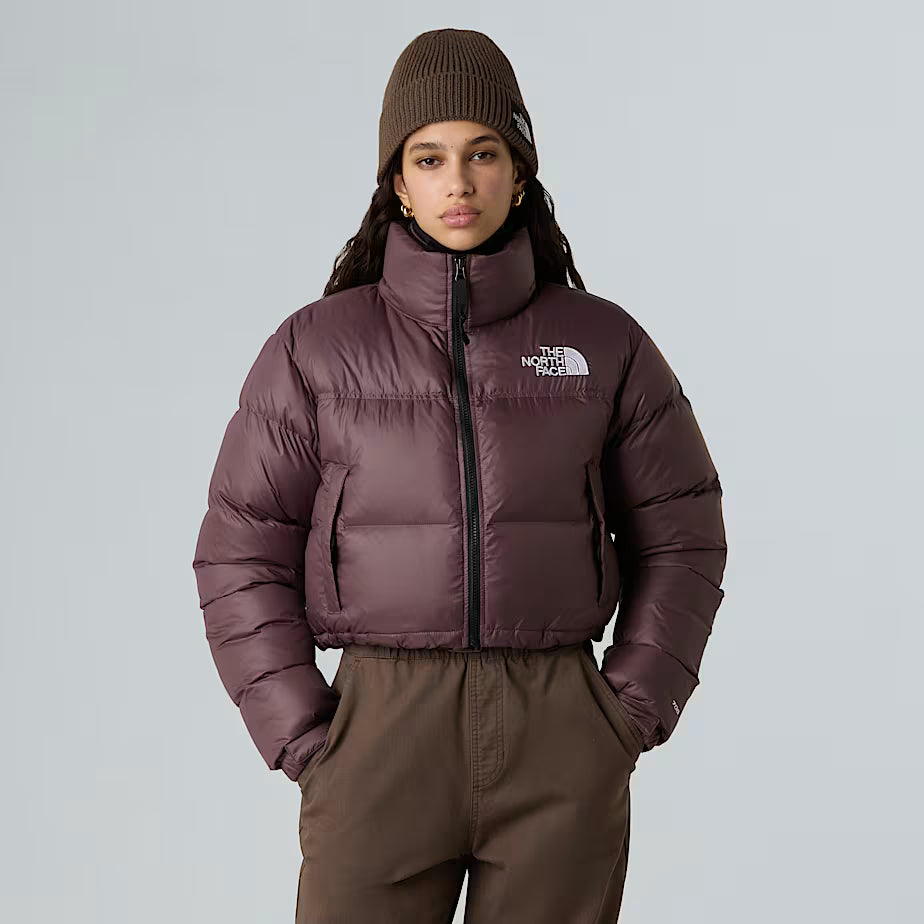 The North Face Dames Nuptse Korte Jas Tawny Quartz