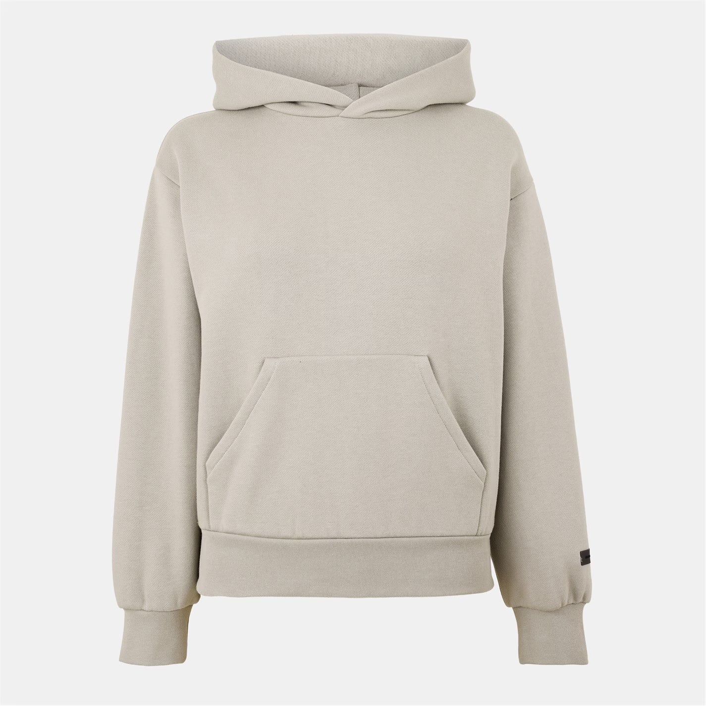 Sudadera con capucha para mujer Fear of Gods Essentials con logo en la espalda y diseño sobre la cabeza