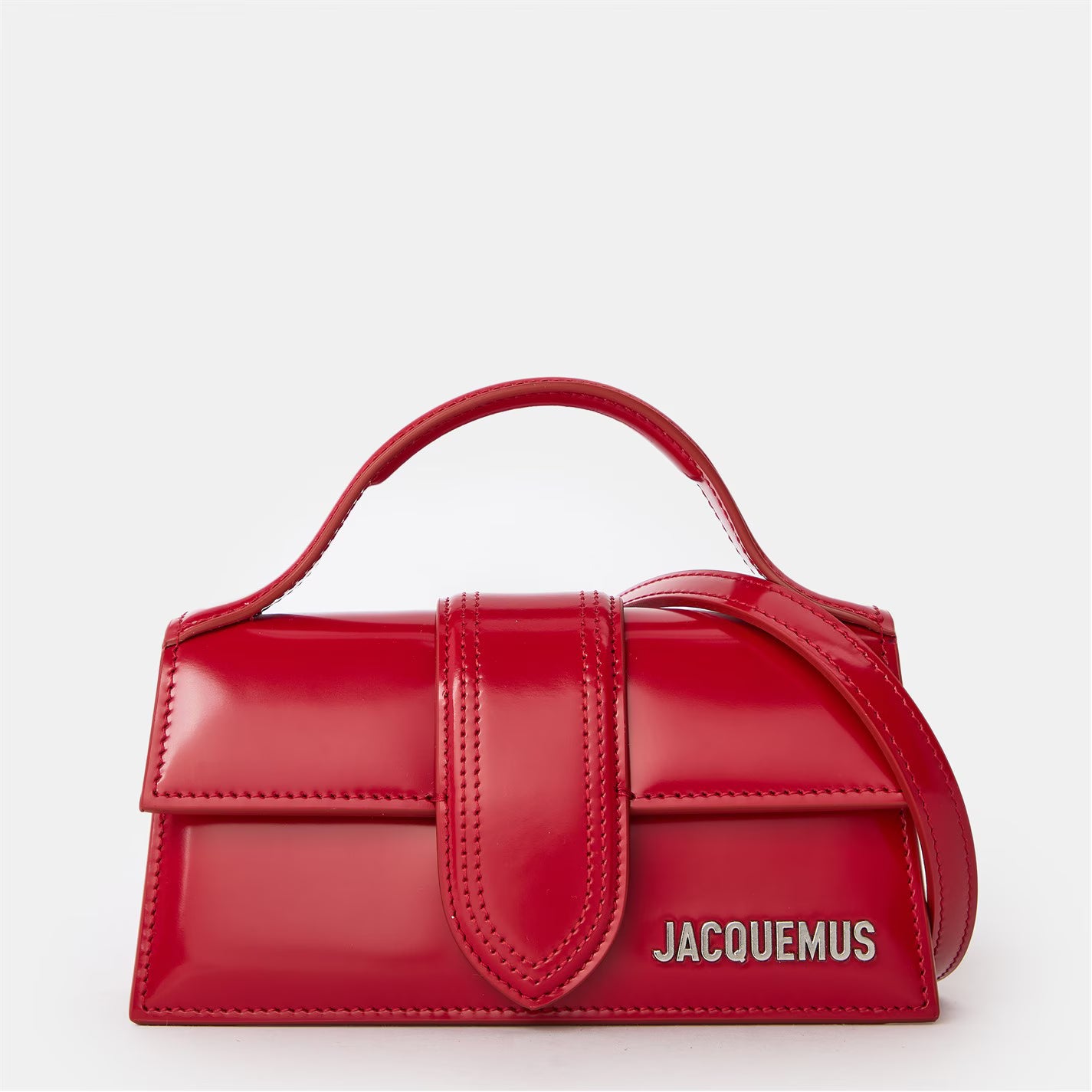 Dames crossbodytas van effen leer, model Le Bambino