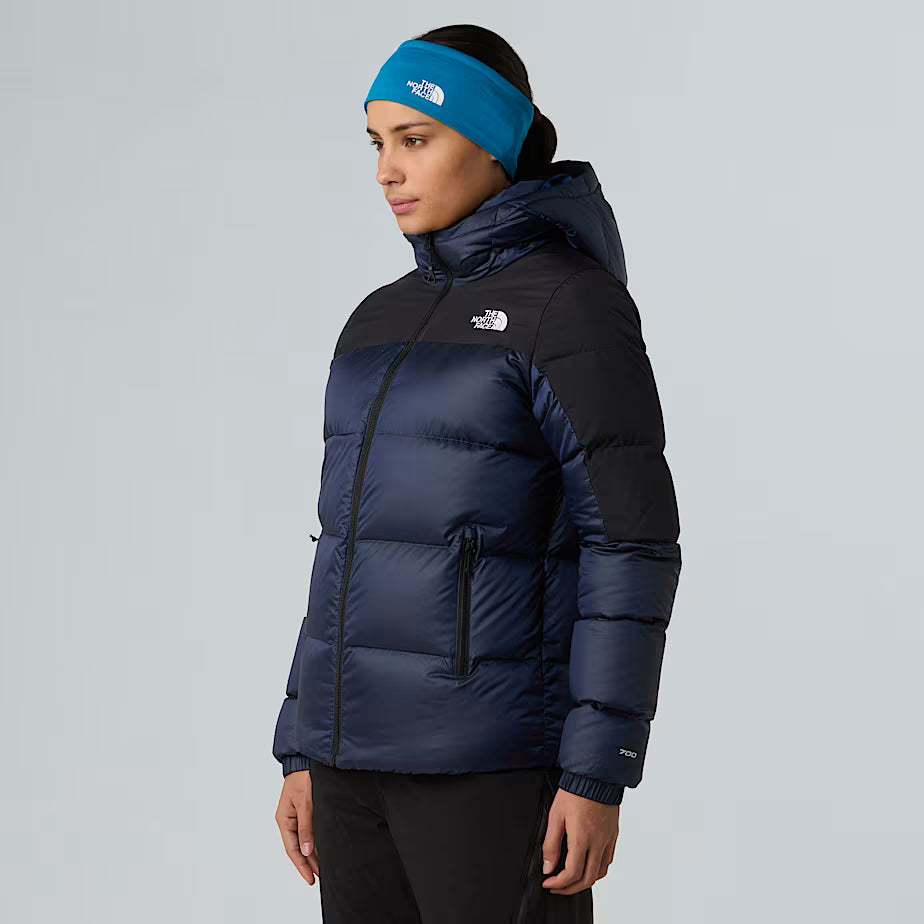 The North Face Dames Diablo Down 2.0 Gewatteerde Jas met Capuchon Estate Blue Black Heather-TNF Black
