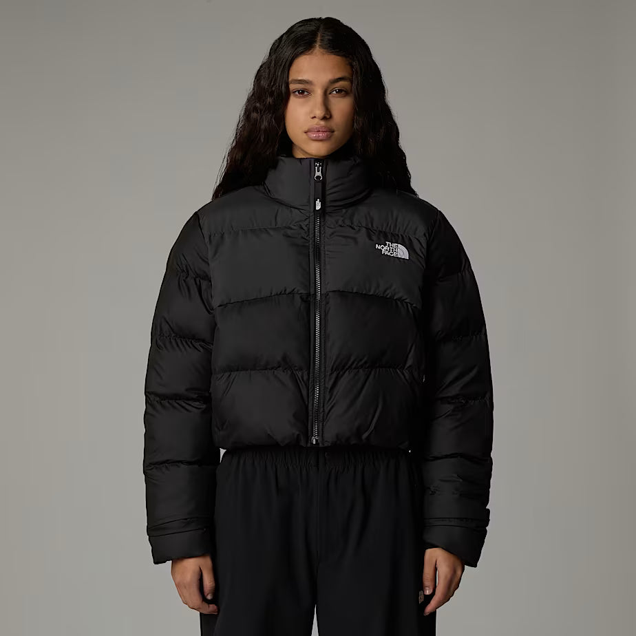 Casaco Cropped Saikuru para Mulher The North Face Preto TNF-Cinza Asfalto