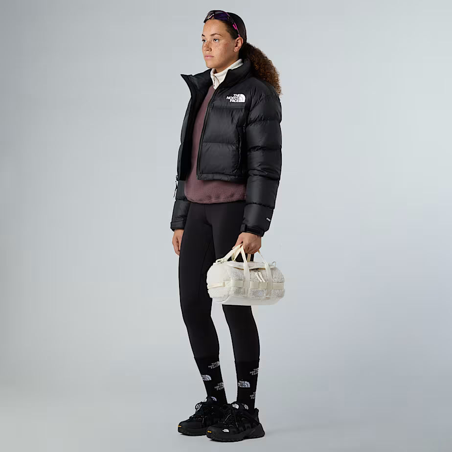 The North Face Dames Nuptse Korte Jas TNF Zwart-TNF Zwart-Gerecyclede Dons