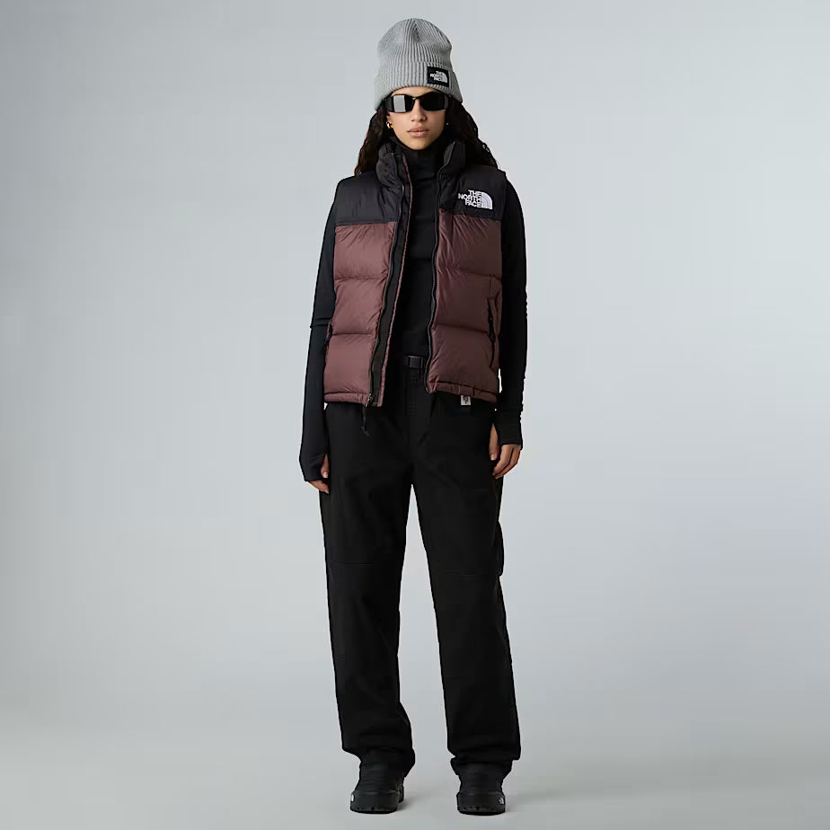 The North Face Damen 1996 Retro Nuptse Daunenweste Tawny Quartz-TNF Schwarz