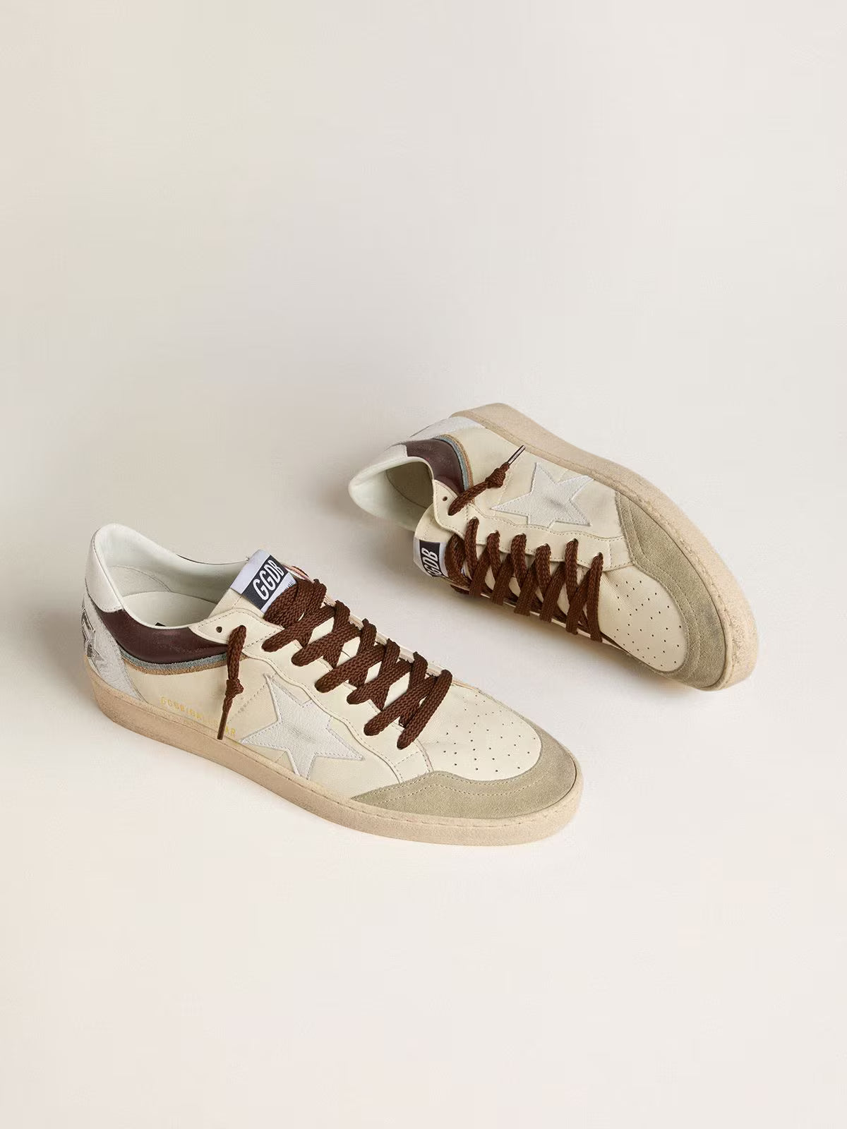 Golden Goose Ball Star LTD pour homme en nappa avec étoile en nappa et languette de talon en cuir