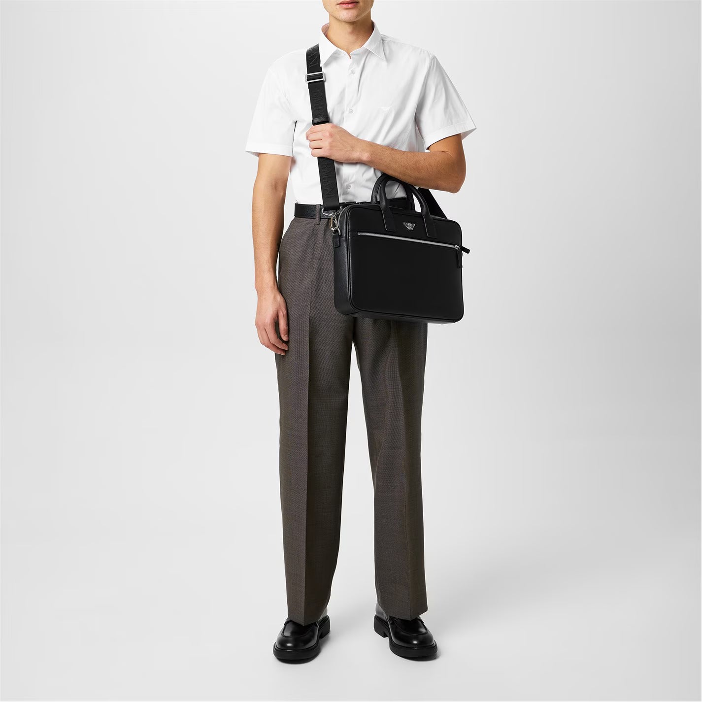 Regenerated Saffiano Leather Business Bag