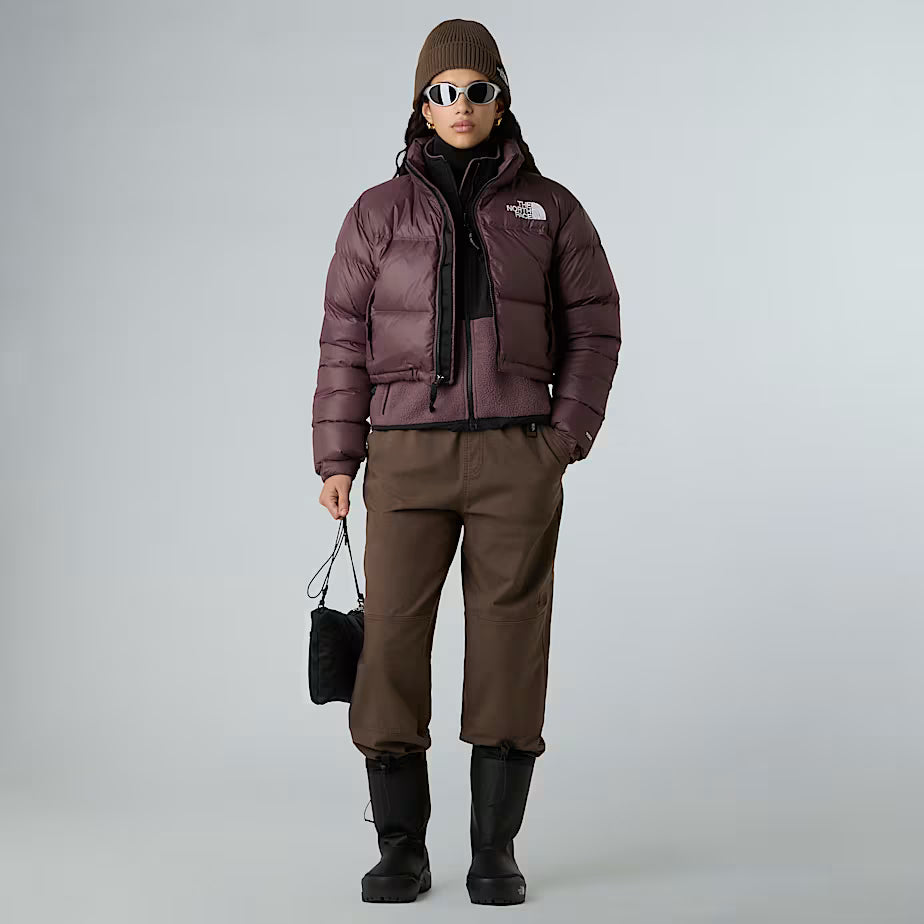 The North Face Dames Nuptse Korte Jas Tawny Quartz