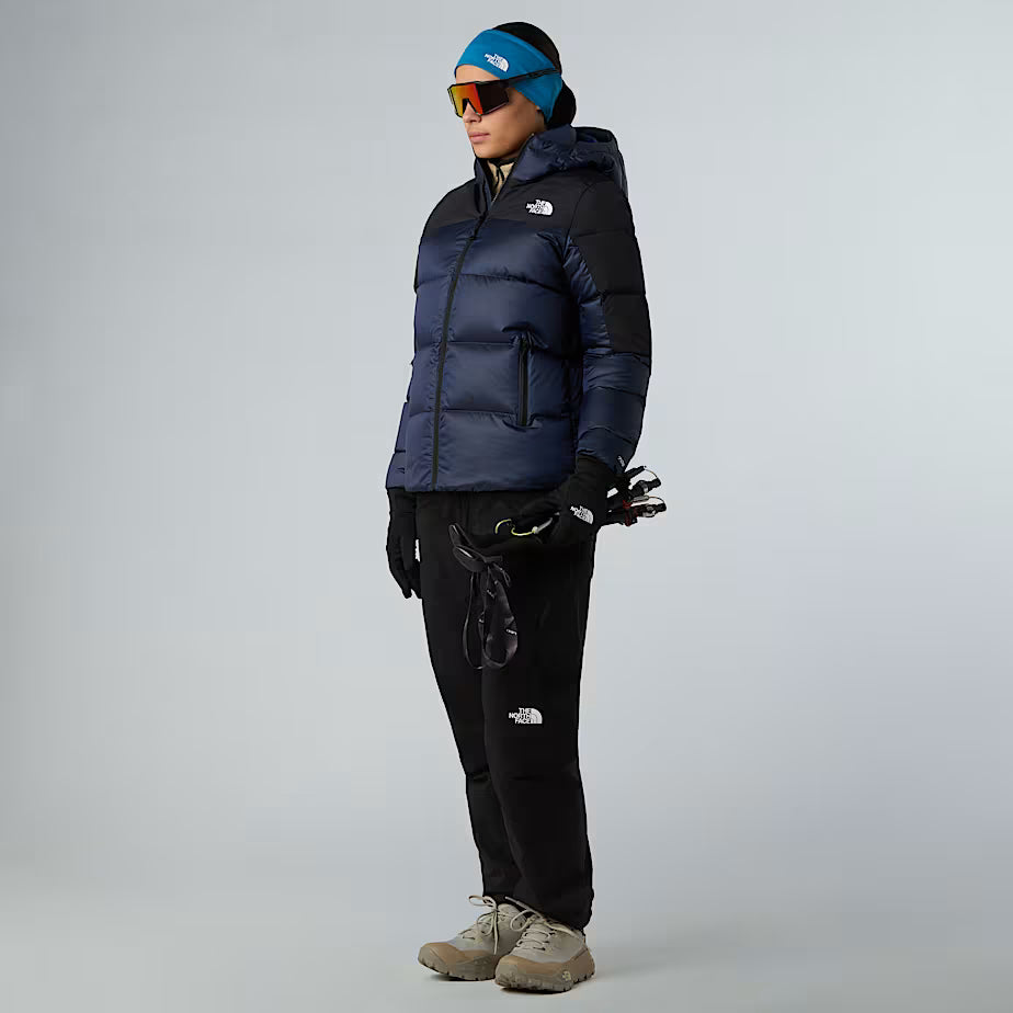 The North Face Dames Diablo Down 2.0 Gewatteerde Jas met Capuchon Estate Blue Black Heather-TNF Black