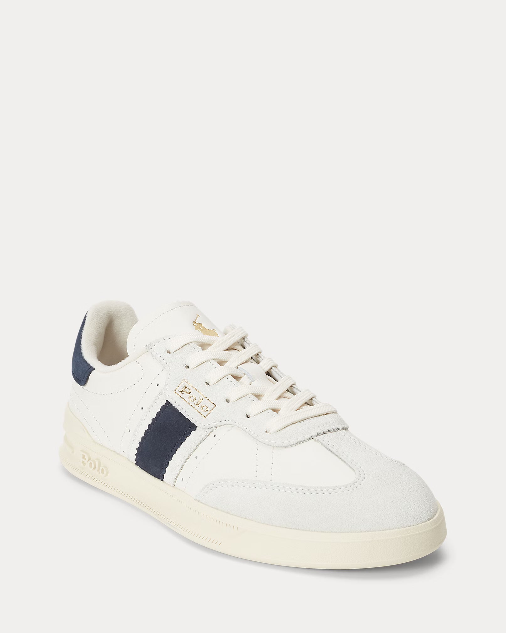 Dames Heritage Aera leren-suède sneaker