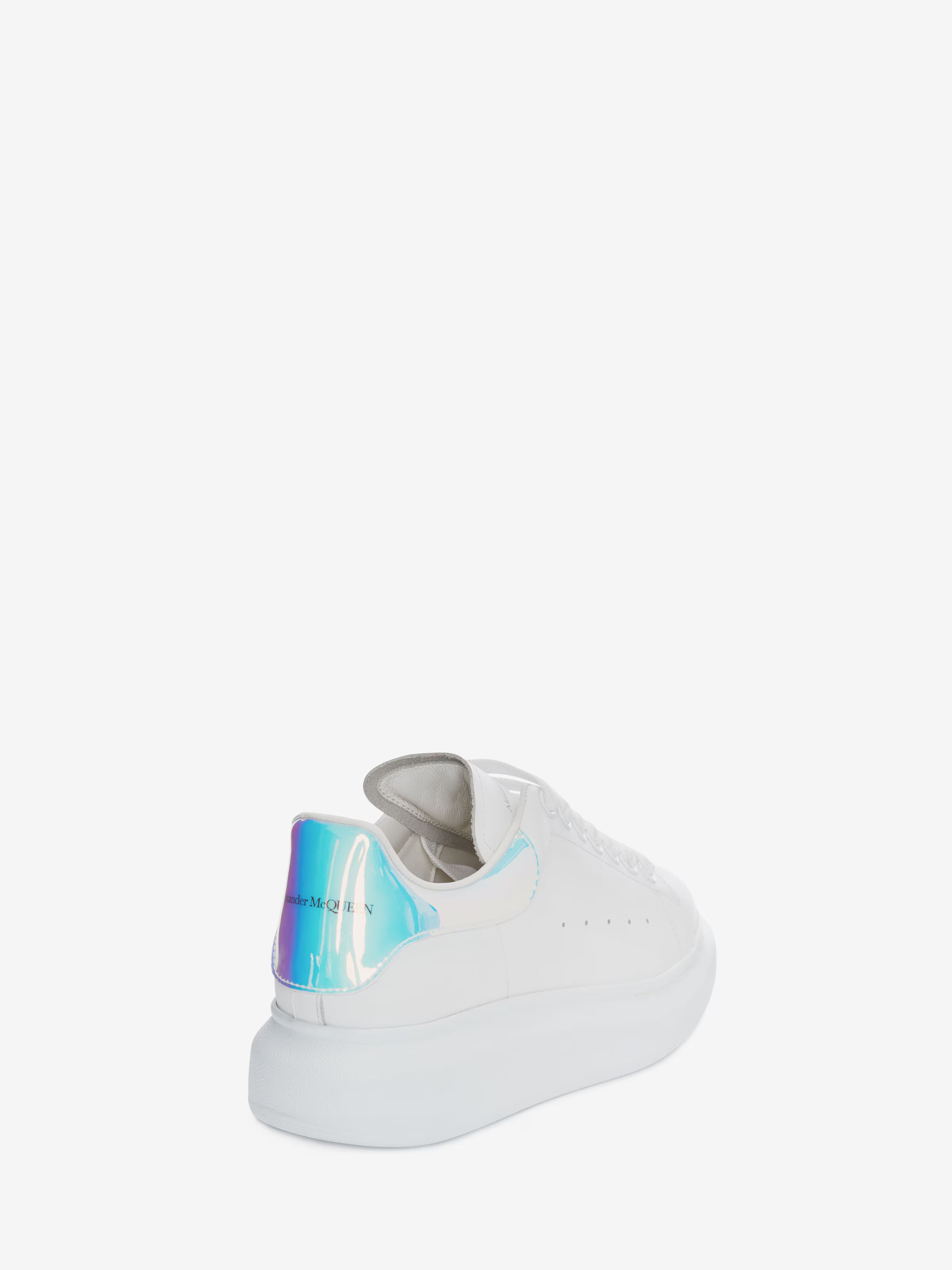 Zapatilla extragrande para mujer Alexander McQueen en blanco/rosa choque