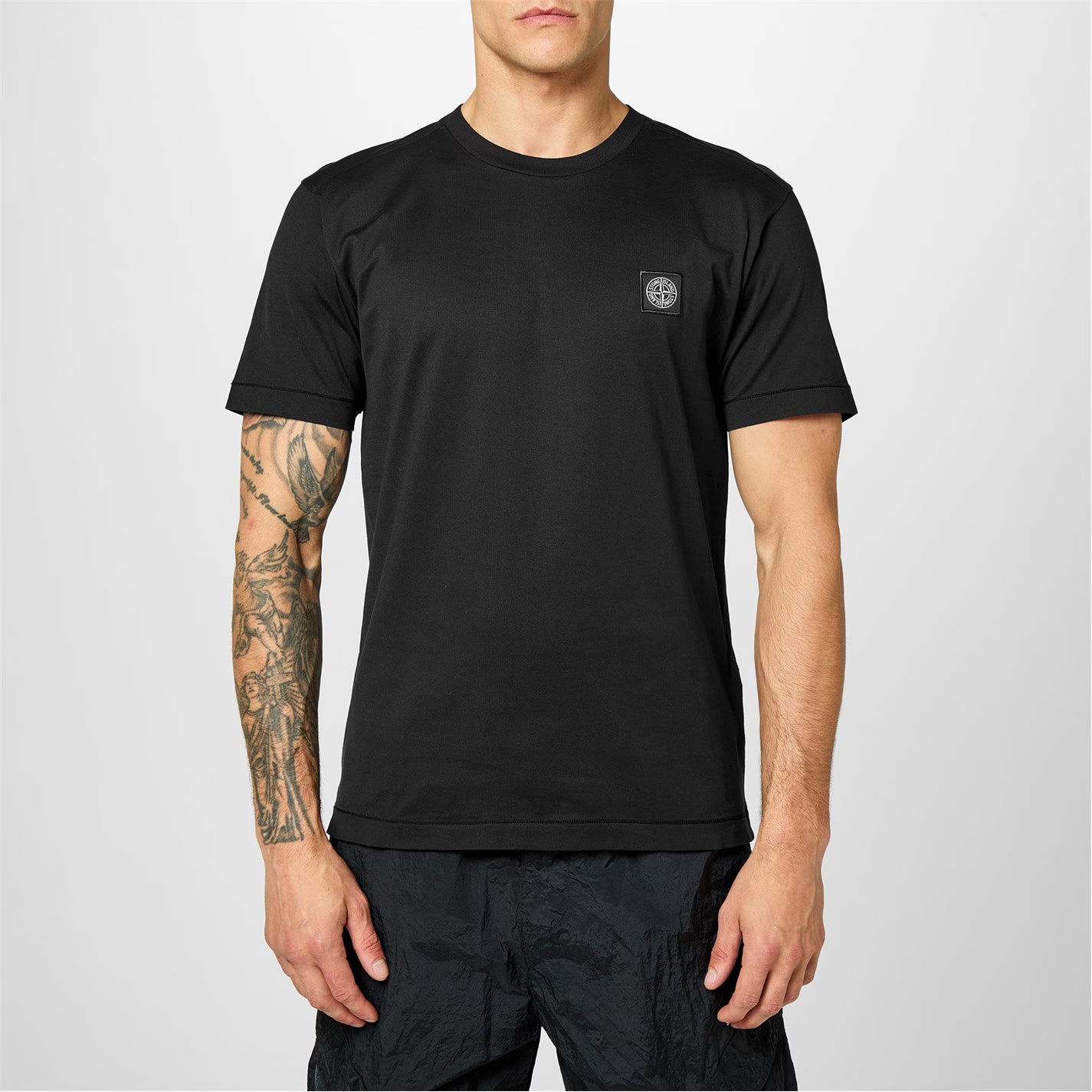 Men's Cotton Compass Logo Patch T-Shirt