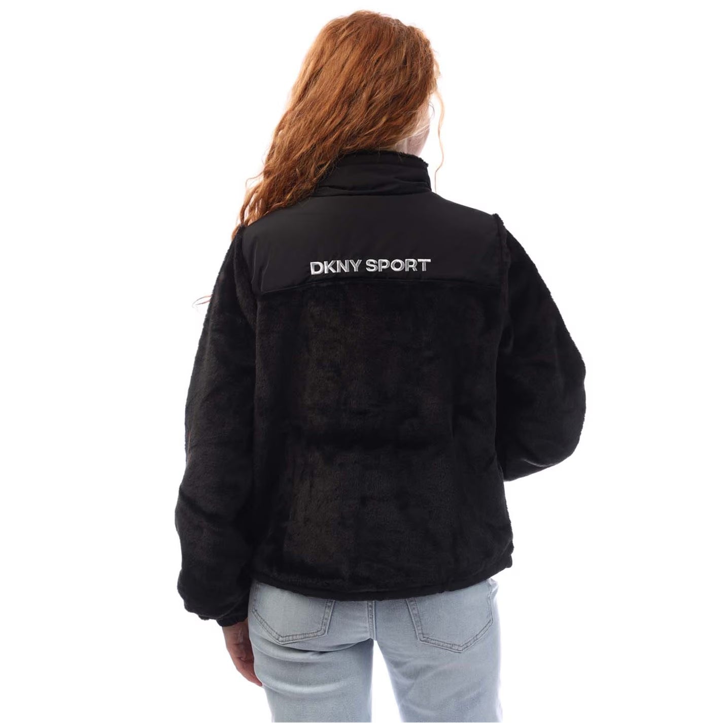 Chaqueta de transición con forro de peluche y cremallera completa DKNY