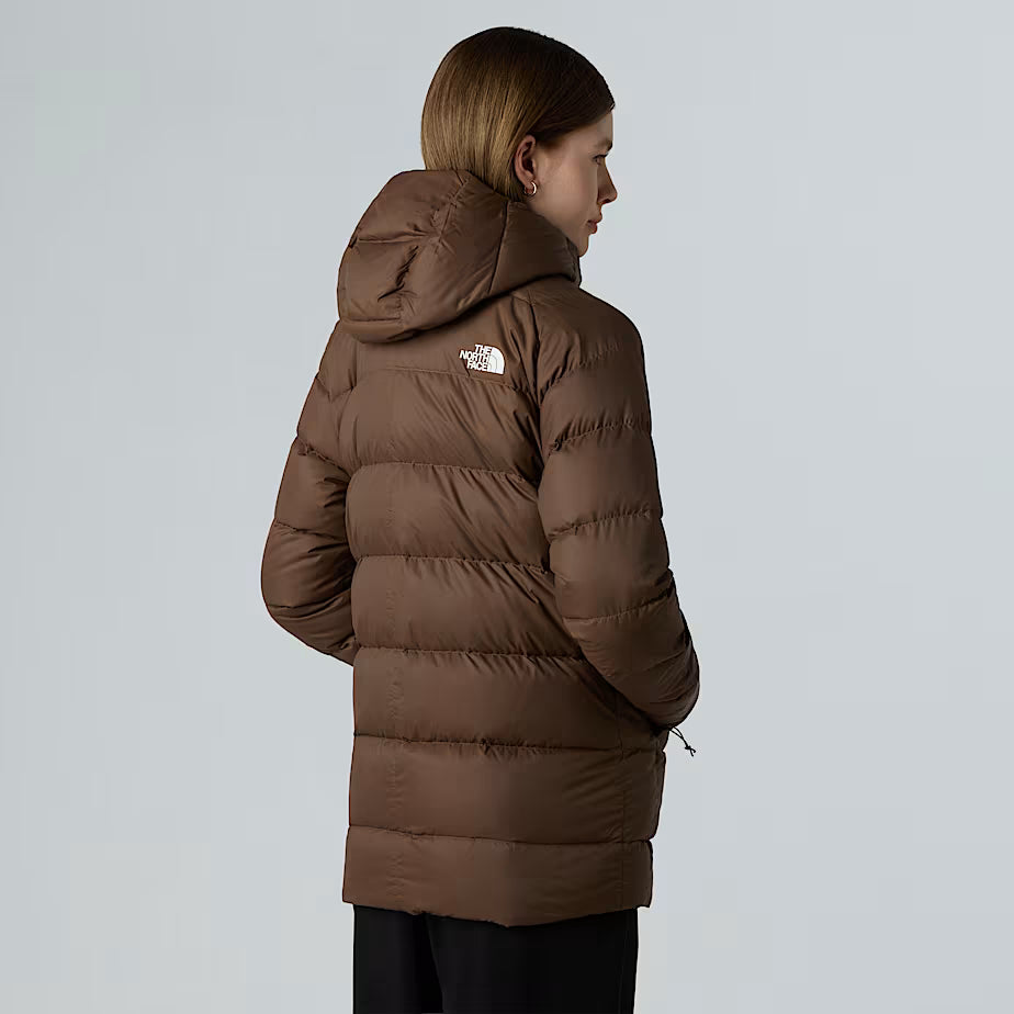 The North Face Dames Hyalite Gewatteerde Parka met Capuchon Smokey Brown
