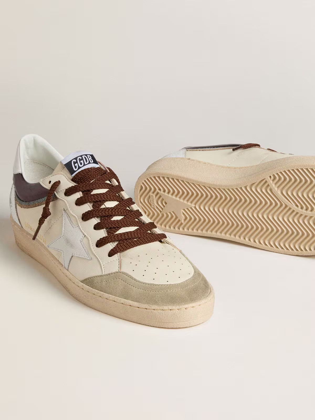 Golden Goose Heren Ball Star LTD in nappa met nappa ster en leren hielstuk