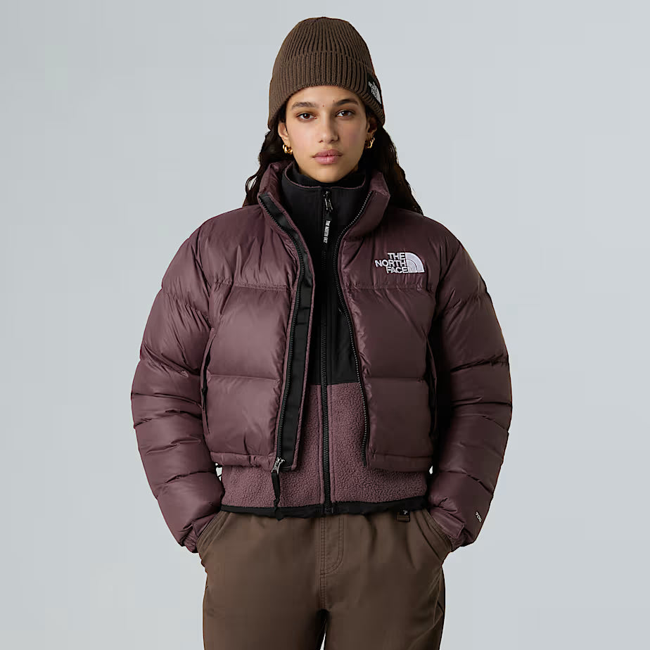 Chaqueta corta Nuptse para mujer The North Face en color cuarzo tostado