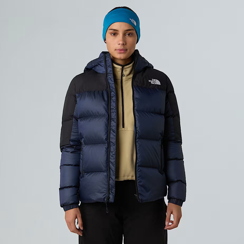 The North Face Dames Diablo Down 2.0 Gewatteerde Jas met Capuchon Estate Blue Black Heather-TNF Black