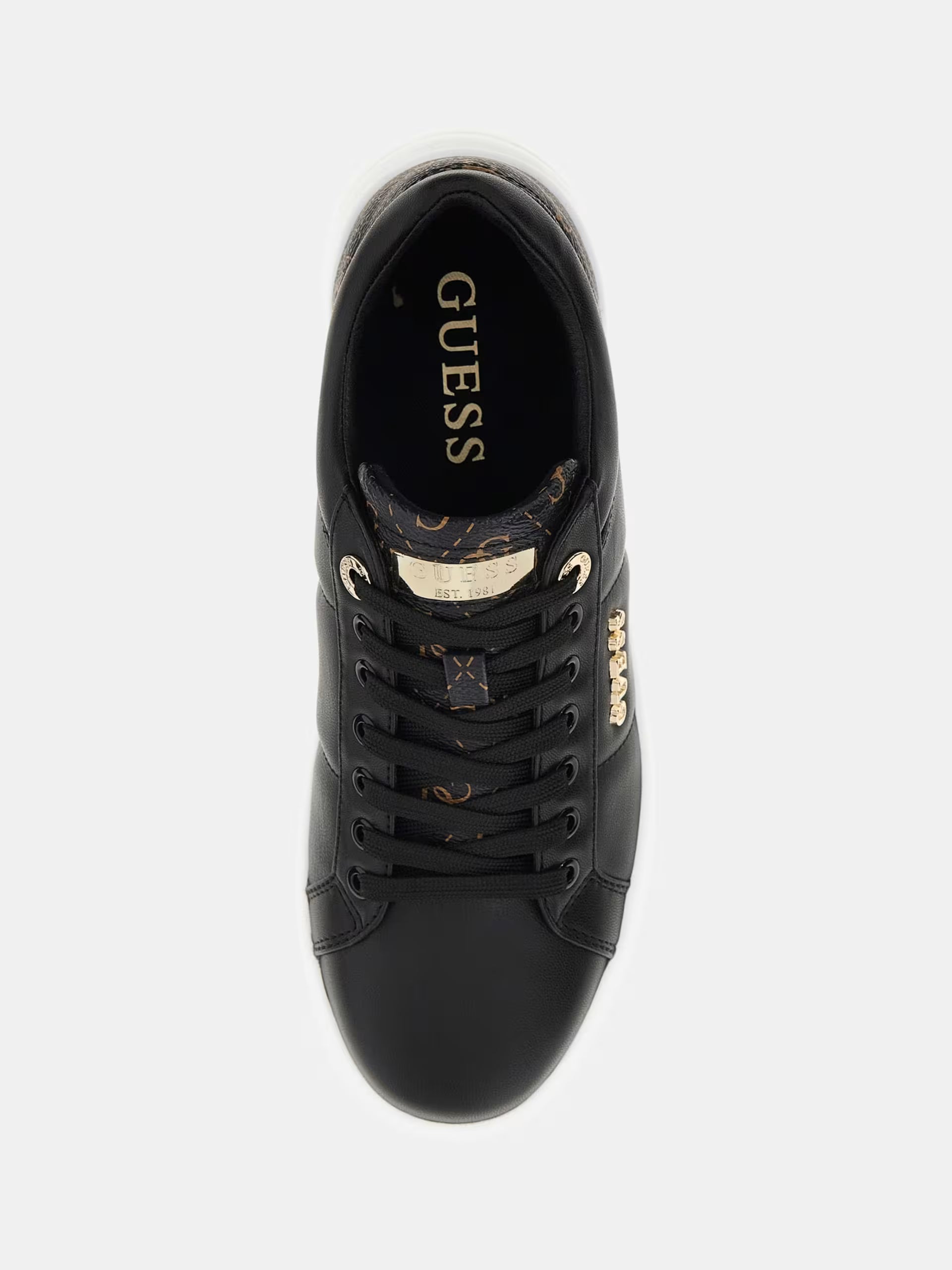 Zapatilla de cuero genuino Welli para mujer Guess