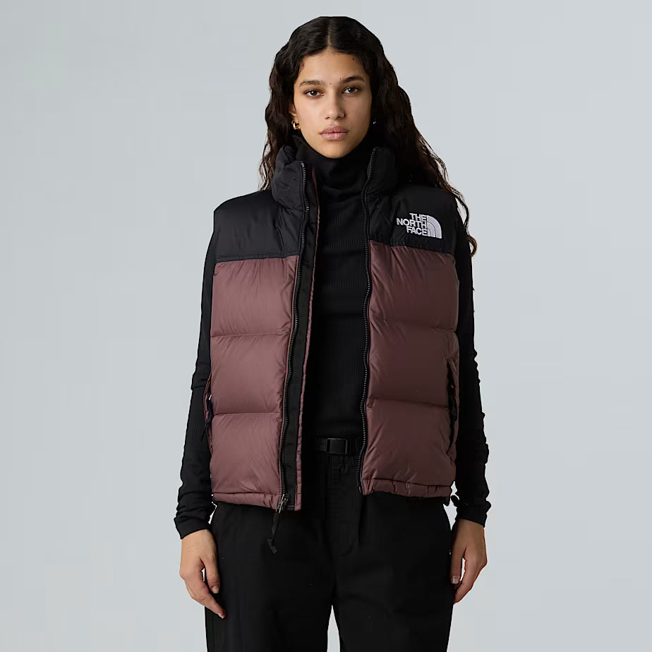 The North Face Damen 1996 Retro Nuptse Daunenweste Tawny Quartz-TNF Schwarz