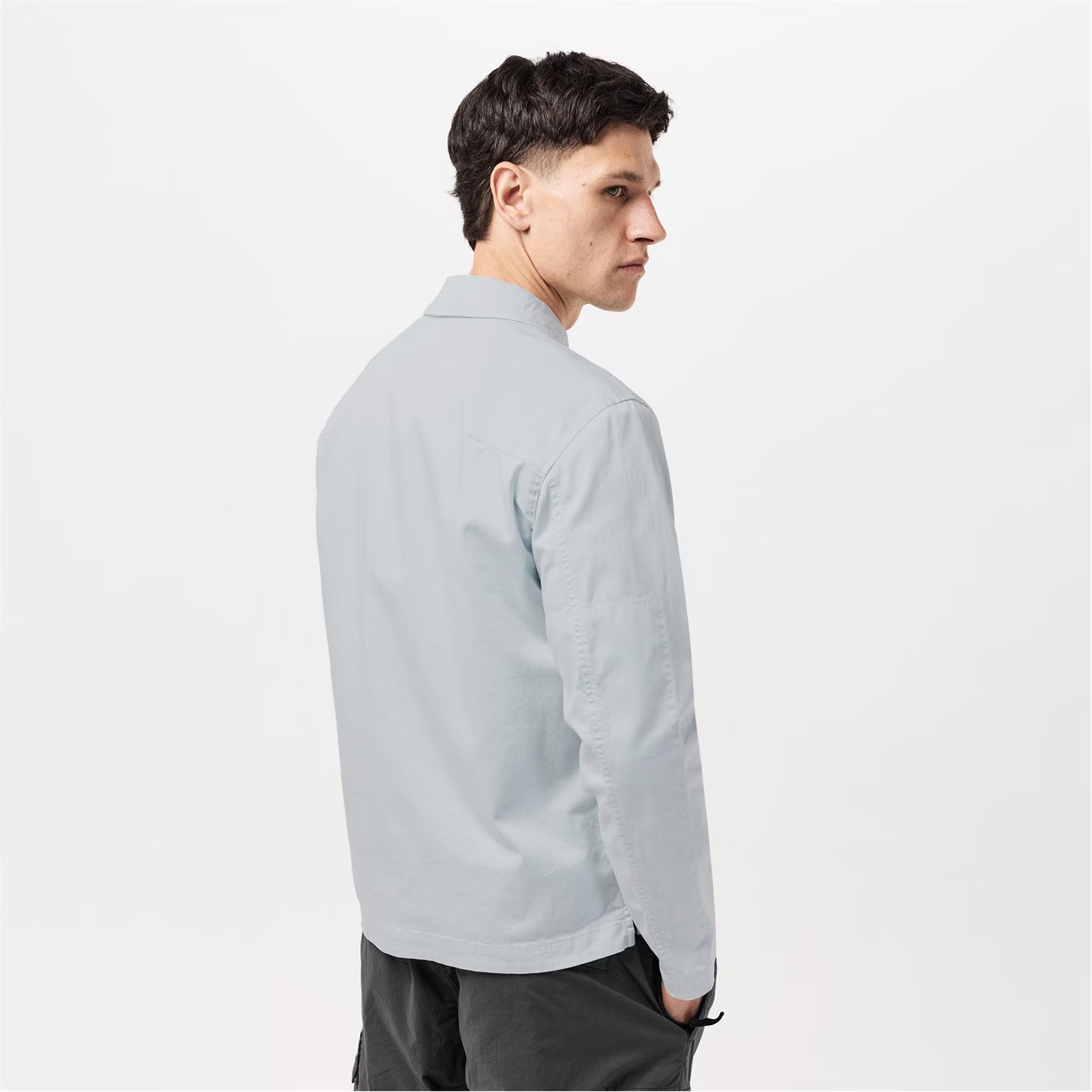 Sobrecamisa de algodón con cremallera Stone Island