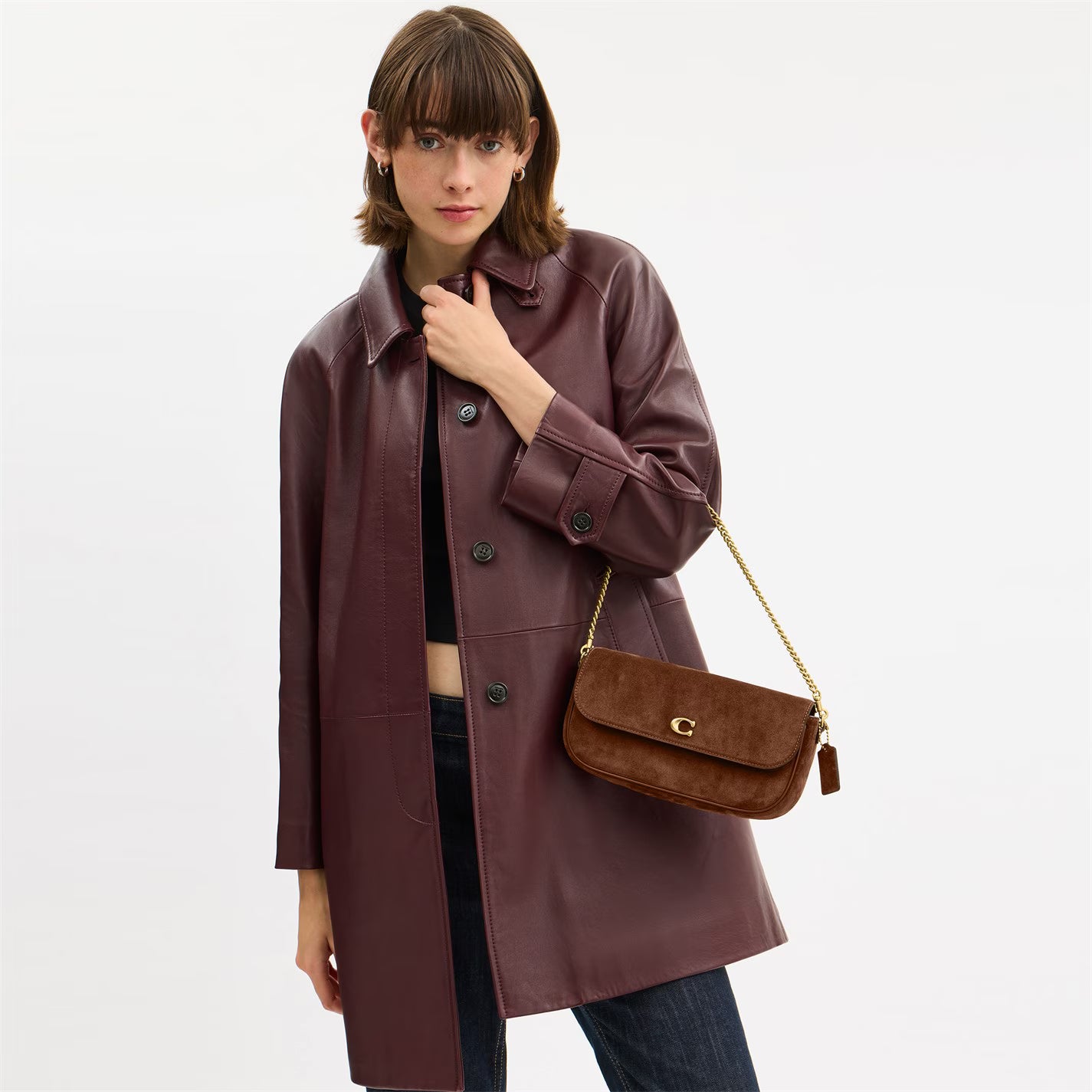 Bolso de cadena con solapa Brook para mujer Coach