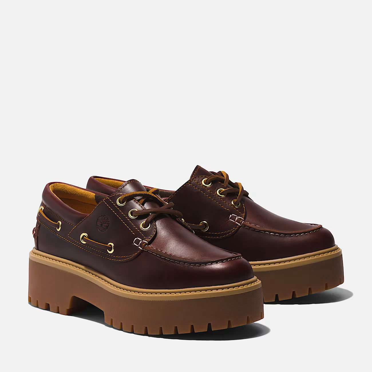 Zapato náutico con plataforma Timberland Stone Street para mujer en marrón oscuro