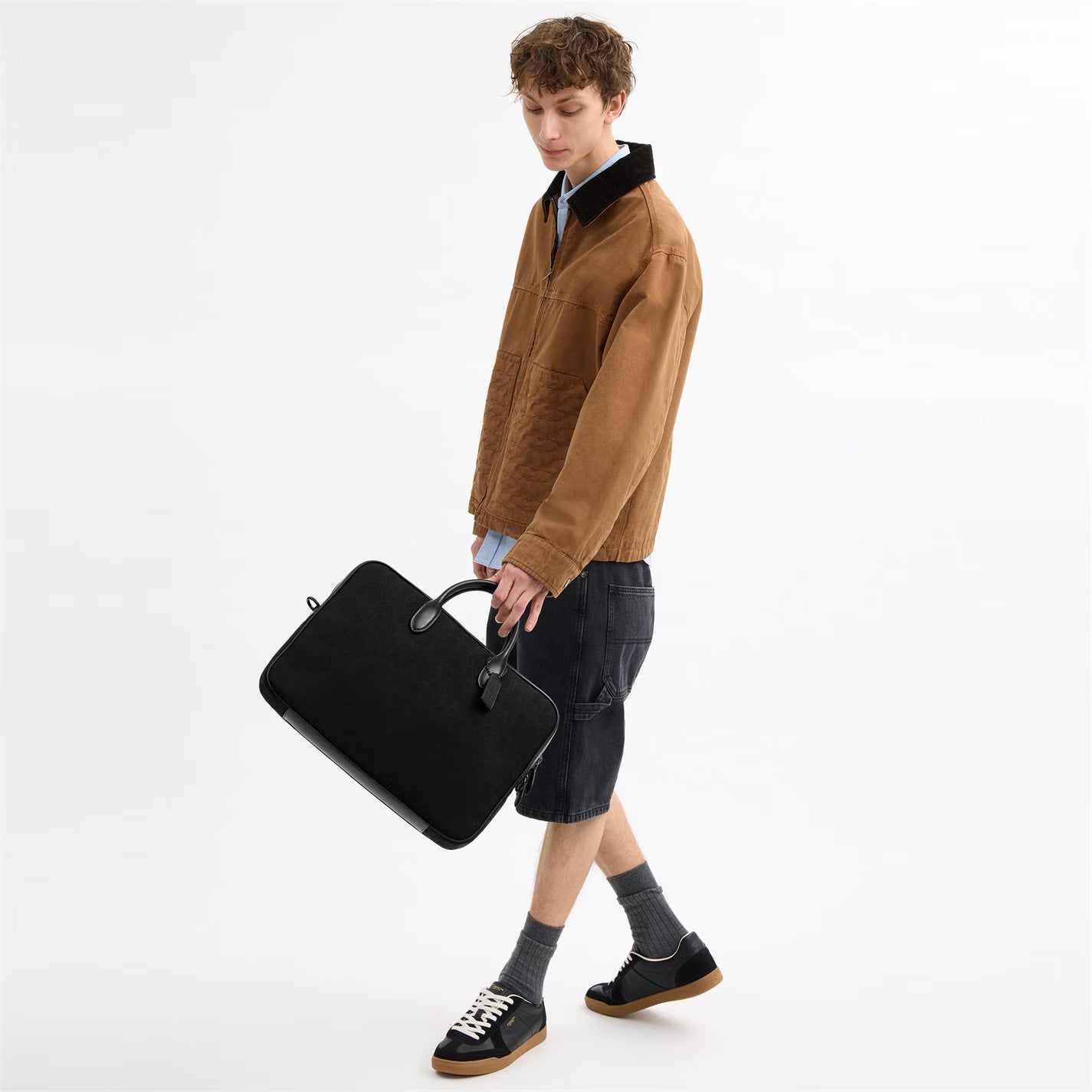 Men's Theo Signature Jacquard Laptop Bags