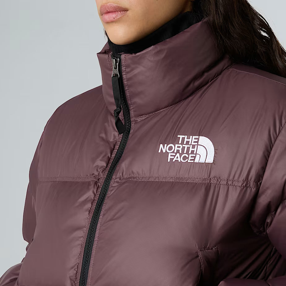 The North Face Dames Nuptse Korte Jas Tawny Quartz