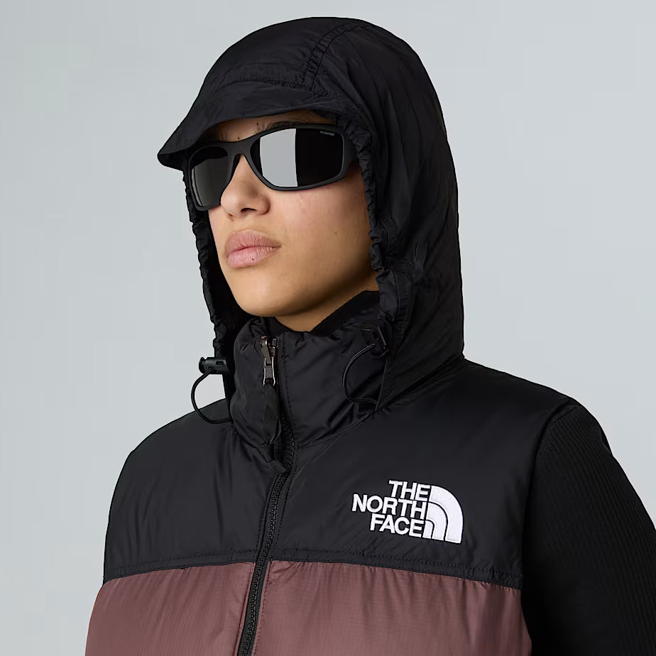 The North Face Dames 1996 Retro Nuptse Dons Gilet Tawny Quartz-TNF Zwart