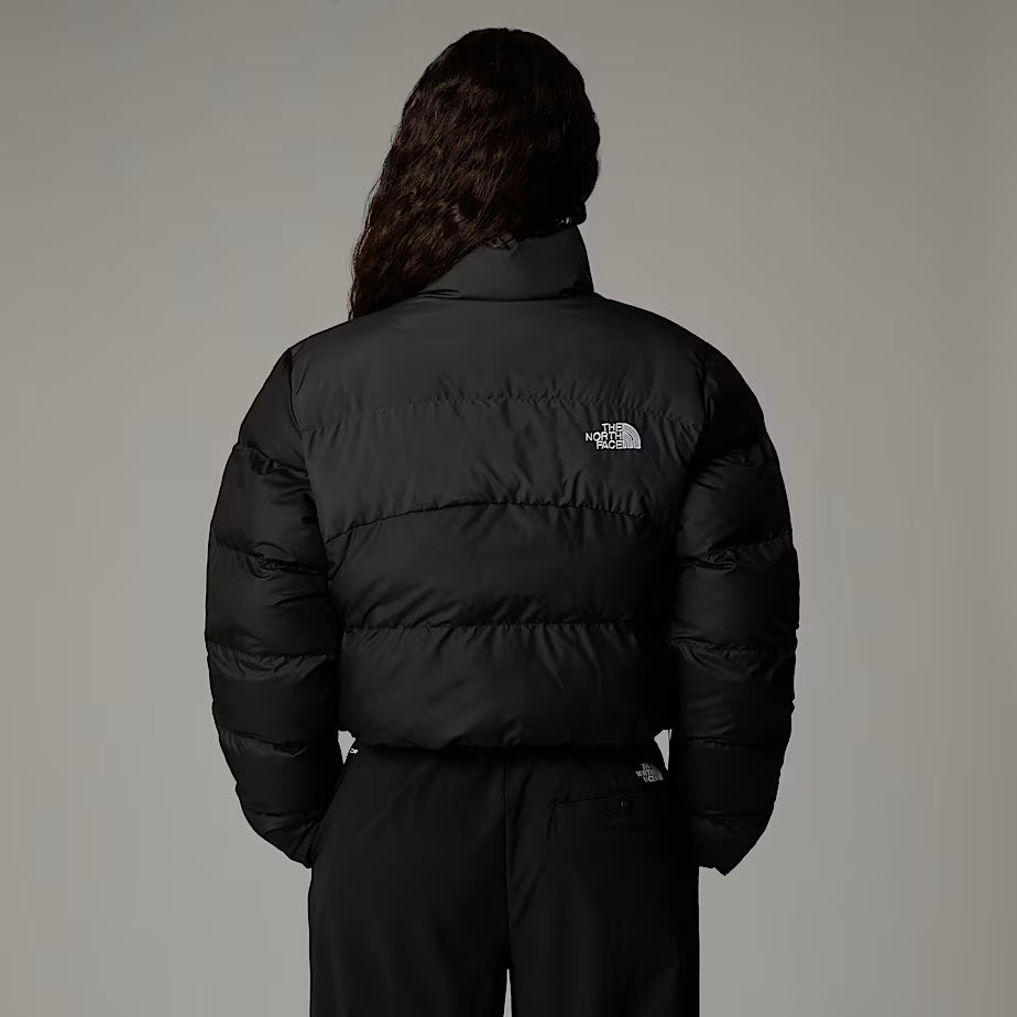 Casaco Cropped Saikuru para Mulher The North Face Preto TNF-Cinza Asfalto