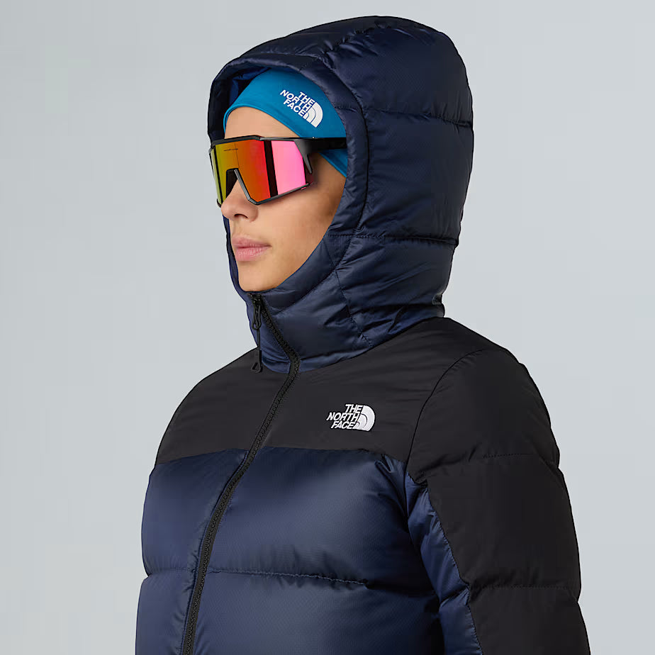 The North Face Casaco com Capuz Feminino Diablo Down 2.0 Azul Estate Preto Mesclado-TNF Preto