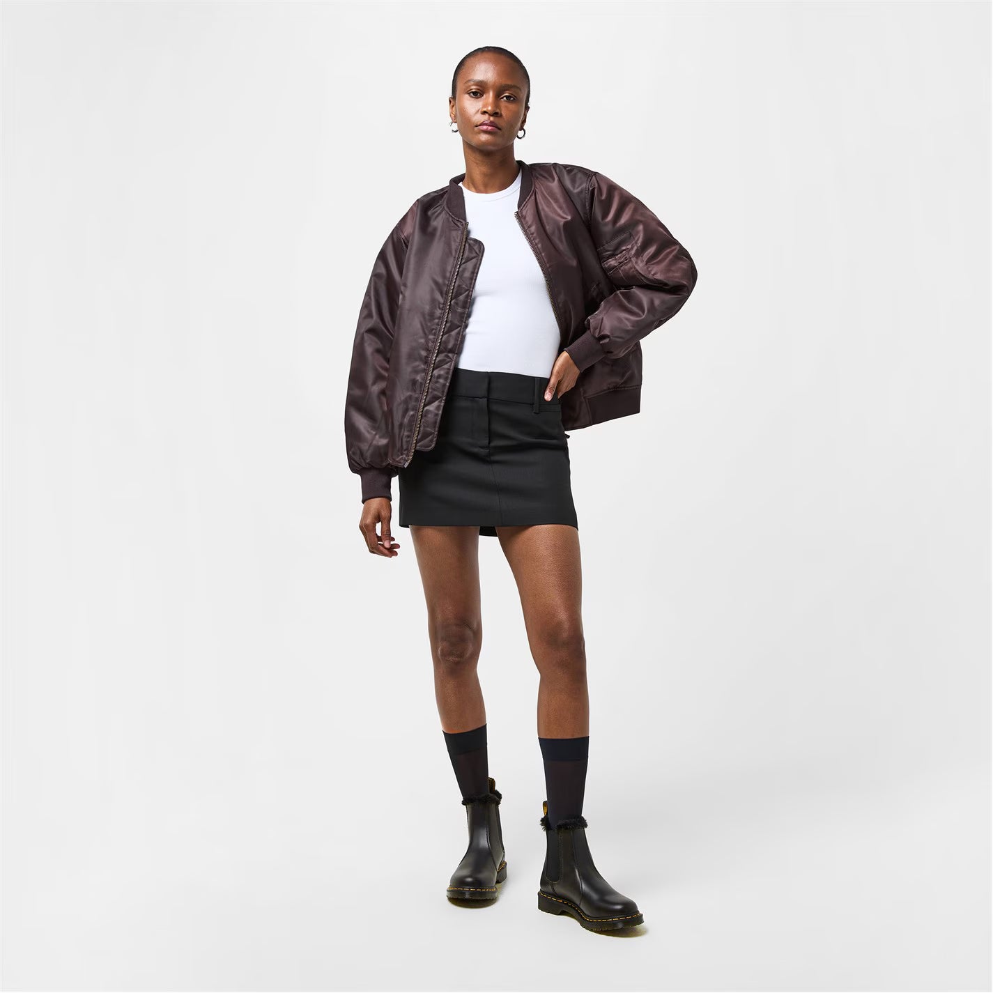 Dr Martens 2976 Leonore Chelsea-Stiefel mit Fellfutter