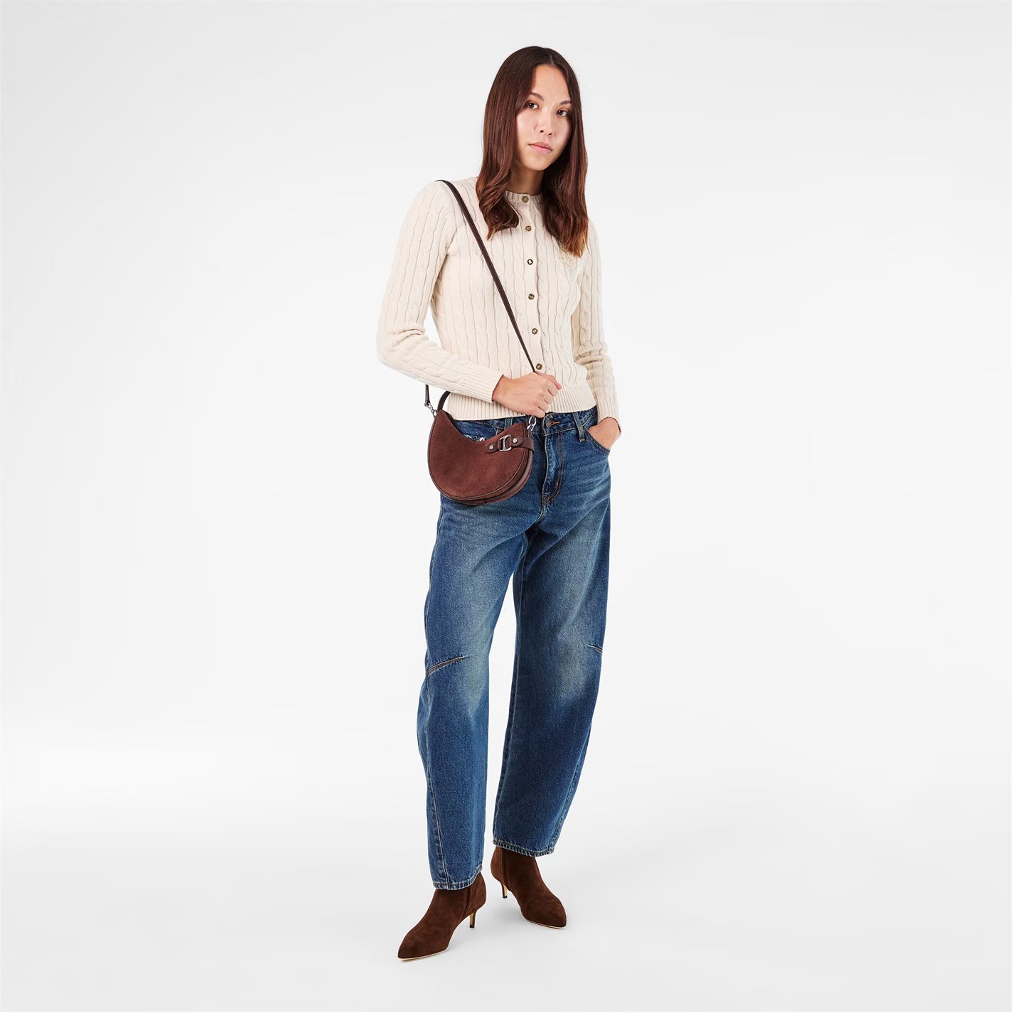 Bottes à talons en cuir véritable pour femmes Ralph Lauren