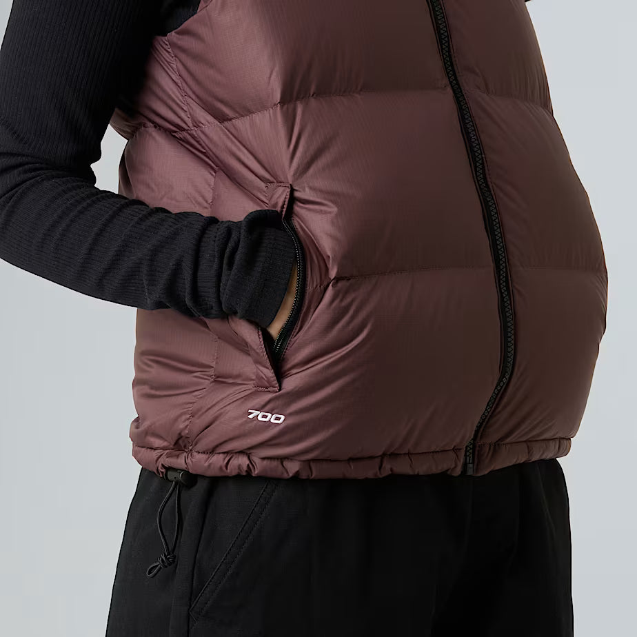 The North Face Damen 1996 Retro Nuptse Daunenweste Tawny Quartz-TNF Schwarz