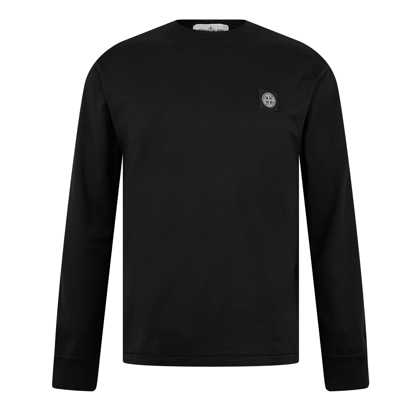 Men's Logo Cotton Compass Patch Long Sleeve T-Shirt