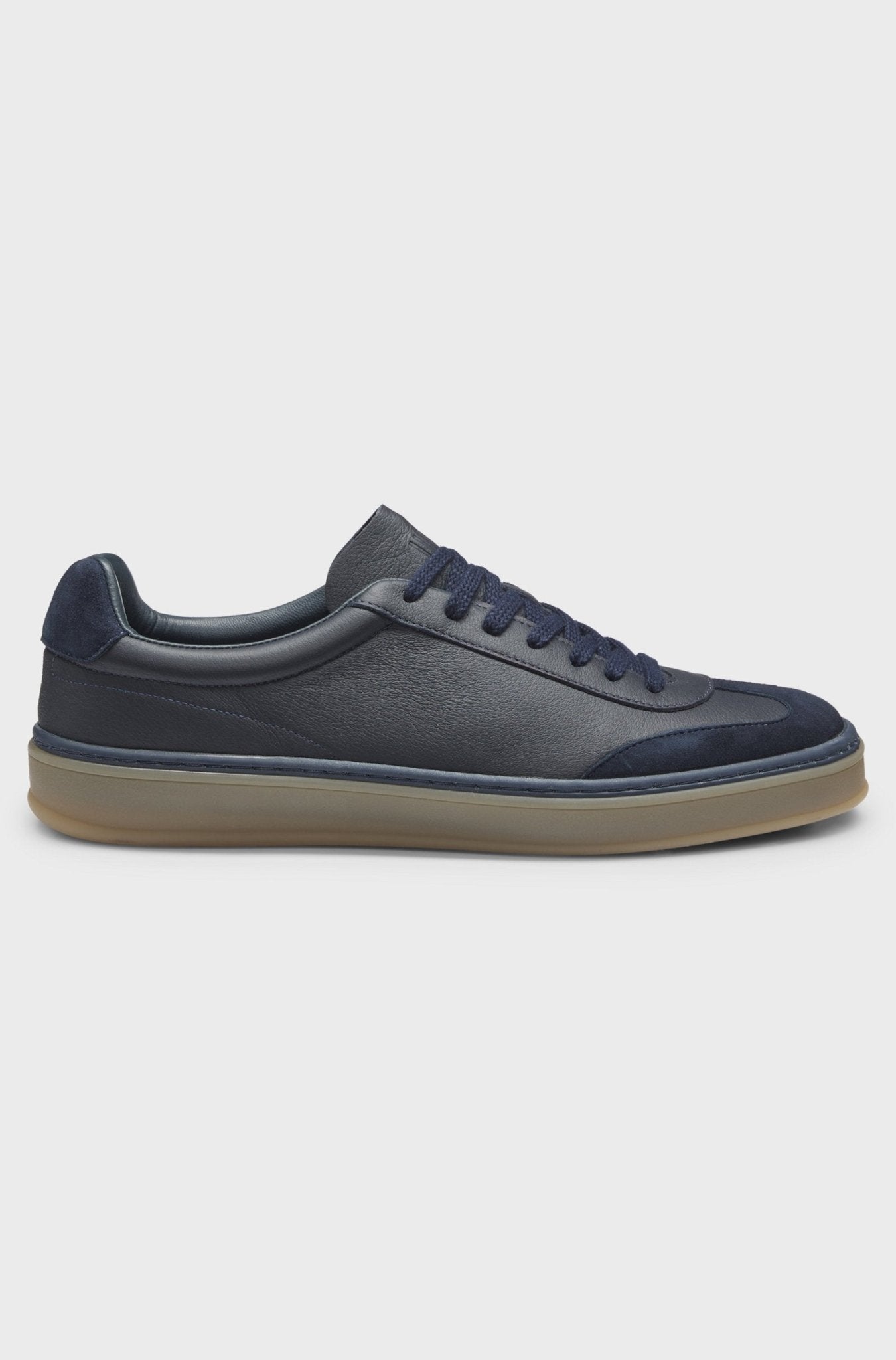 Boss Men's BECKHAM x BOSS grained - leather trainers with suede trims - Dani Dyers