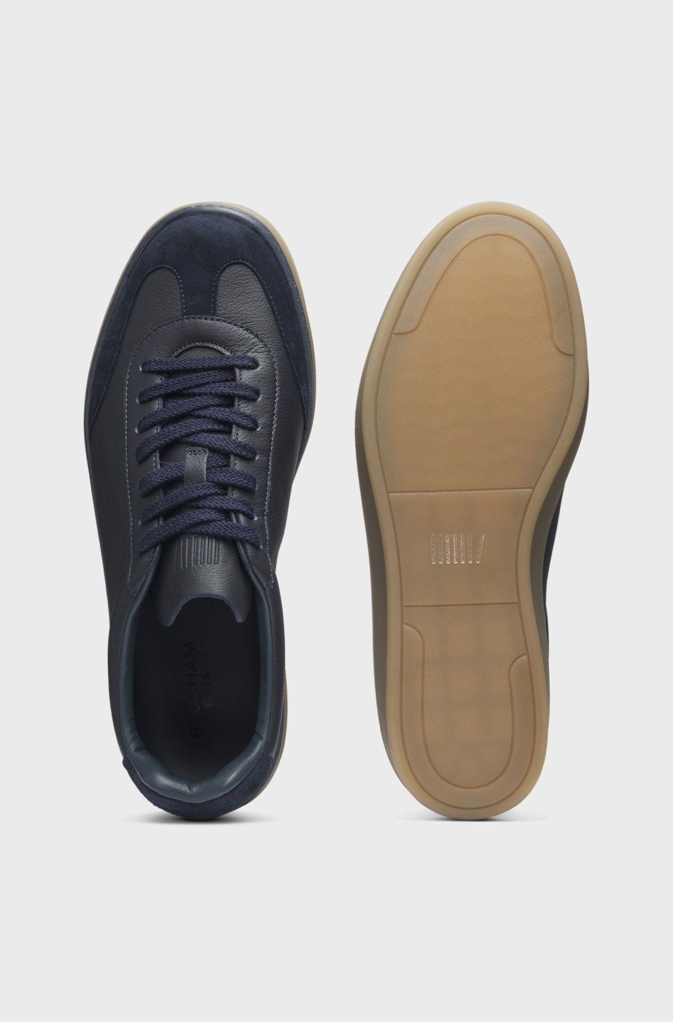 Boss Men's BECKHAM x BOSS grained - leather trainers with suede trims - Dani Dyers