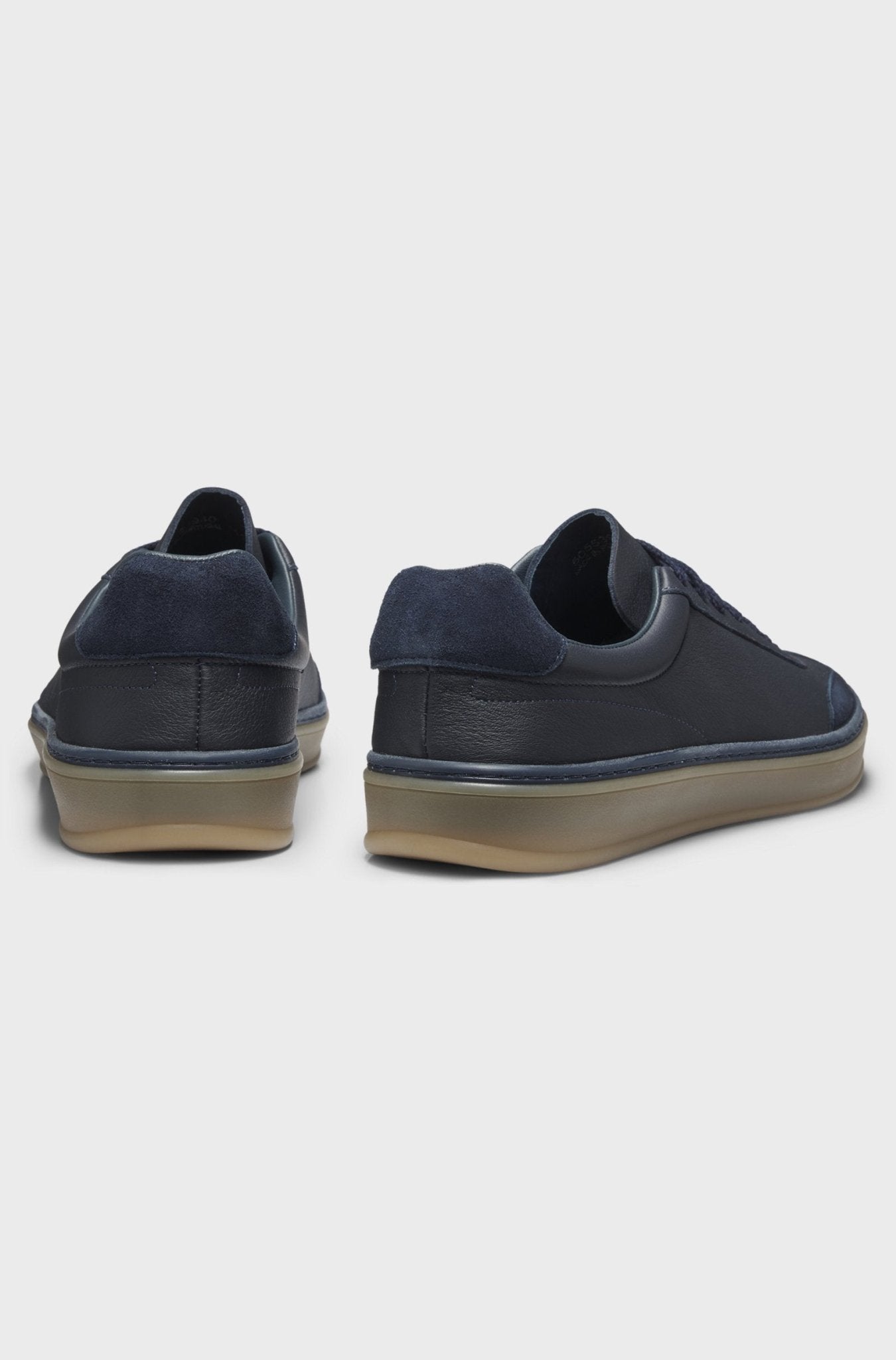 Boss Men's BECKHAM x BOSS grained - leather trainers with suede trims - Dani Dyers