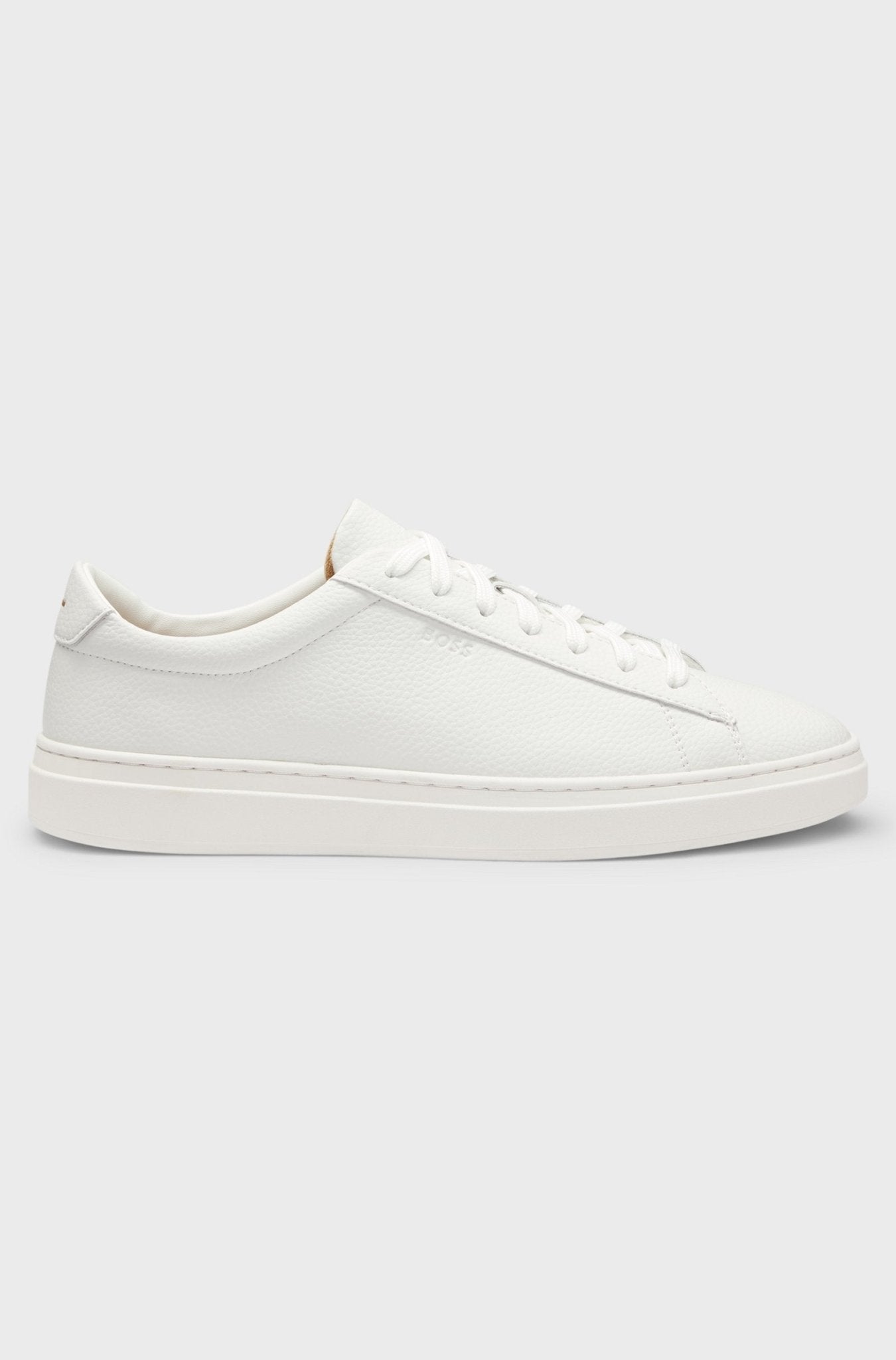 Boss Men's Grained - leather trainers with rubber sole - Dani Dyers