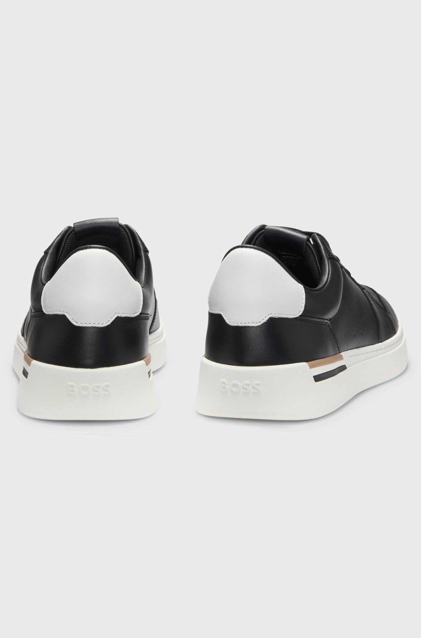 Boss Men's Leather trainers with logo details - Dani Dyers