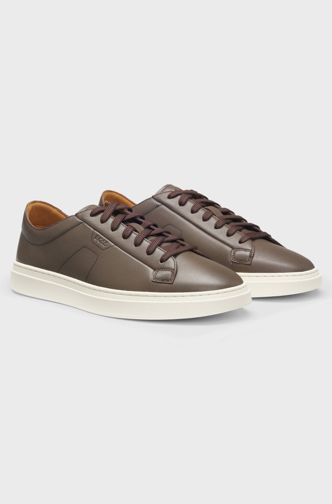 Boss Men's Low - top trainers in leather with embossed logo - Dani Dyers