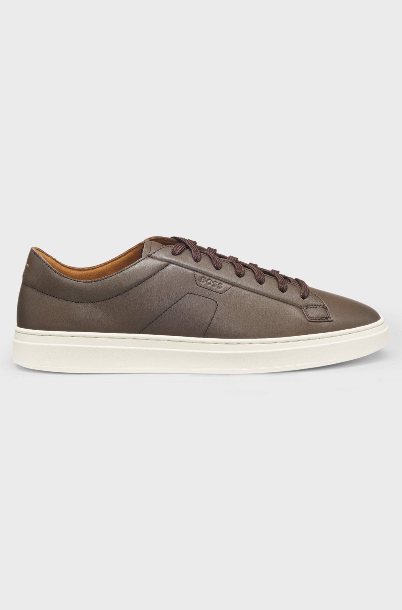 Boss Men's Low - top trainers in leather with embossed logo - Dani Dyers