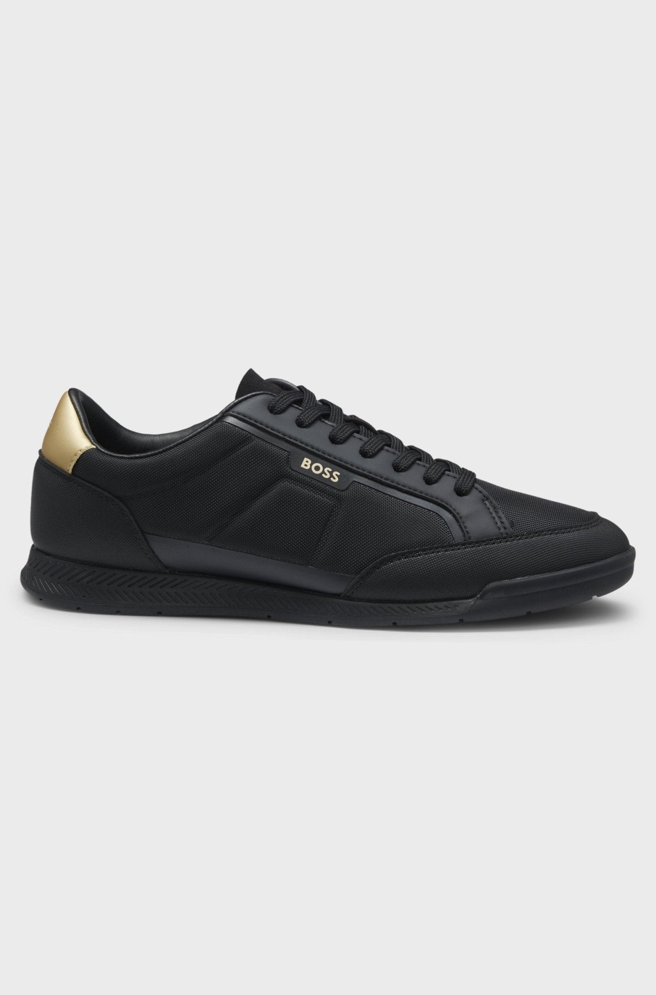 Boss Men's Mixed - material trainers with contrast back tab - Dani Dyers