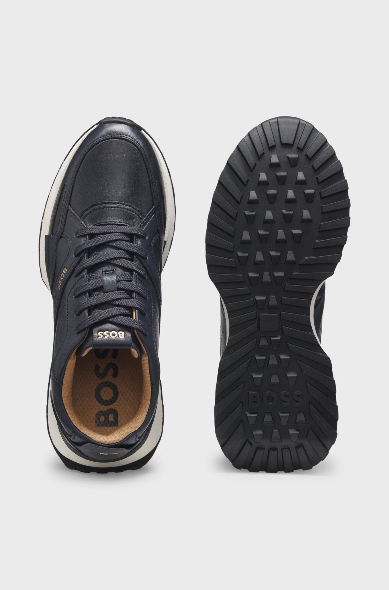 Boss Men's Trainers in burnished leather - Dani Dyers