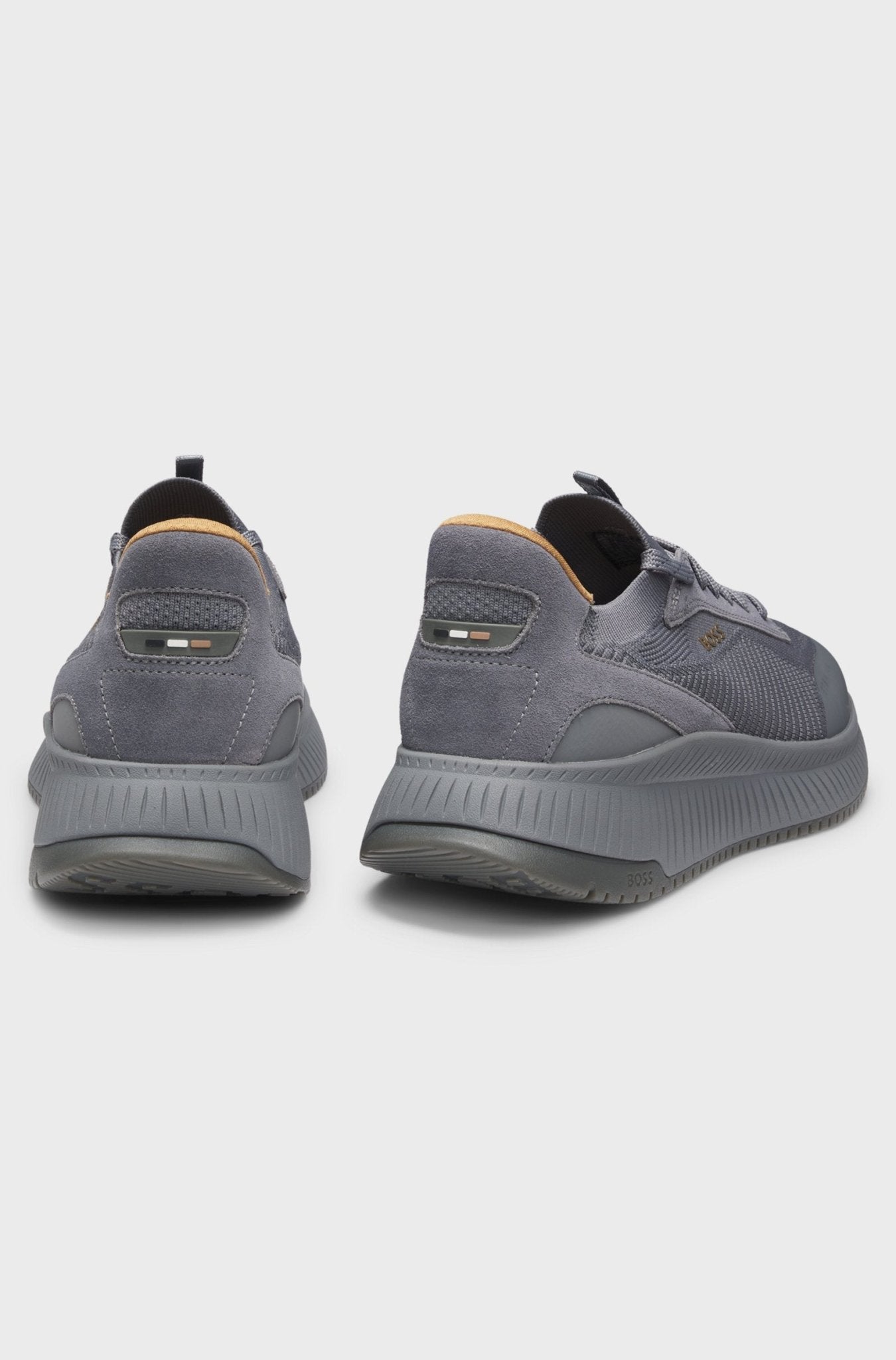 Boss Men's TTNM EVO trainers with knitted uppers and suede trims - Dani Dyers