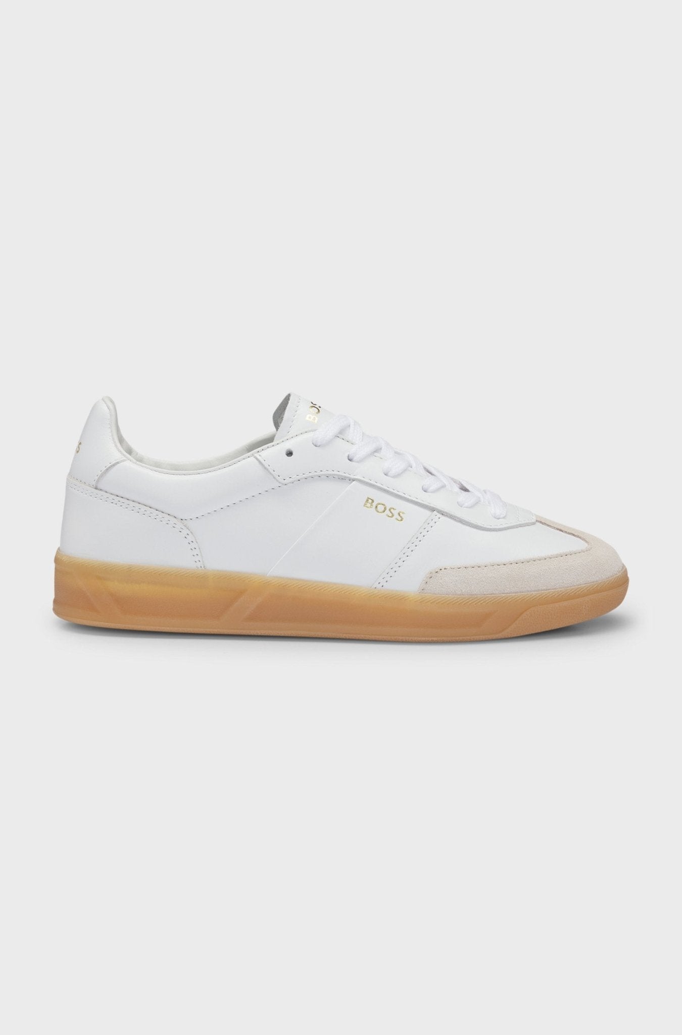 Boss Women's Leather lace - up trainers with suede trims - Dani Dyers