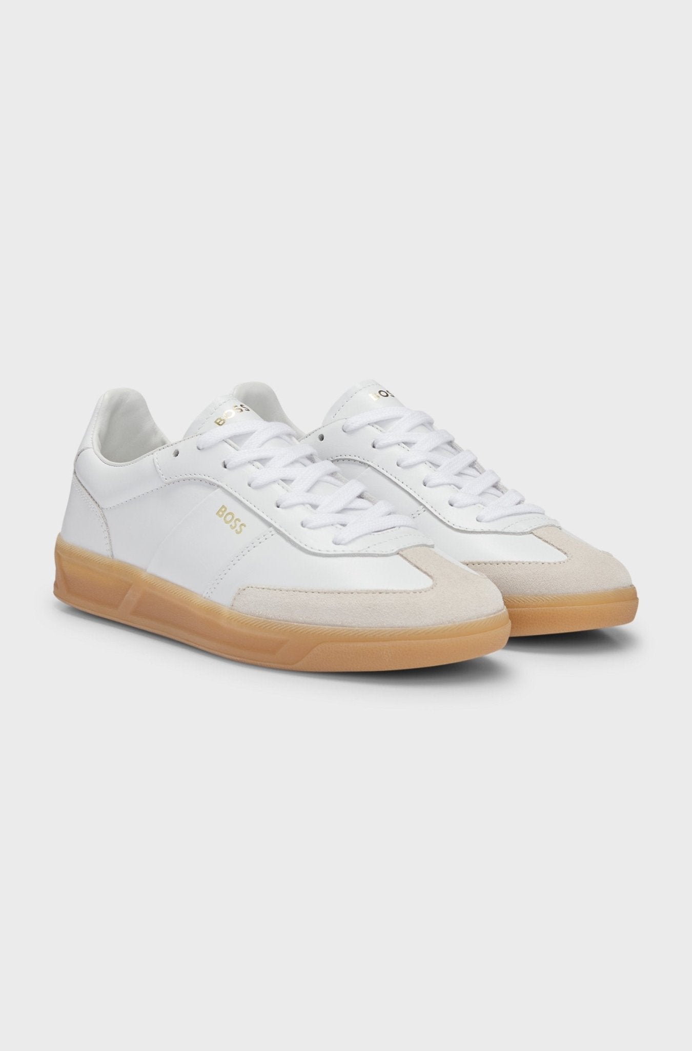 Boss Women's Leather lace - up trainers with suede trims - Dani Dyers