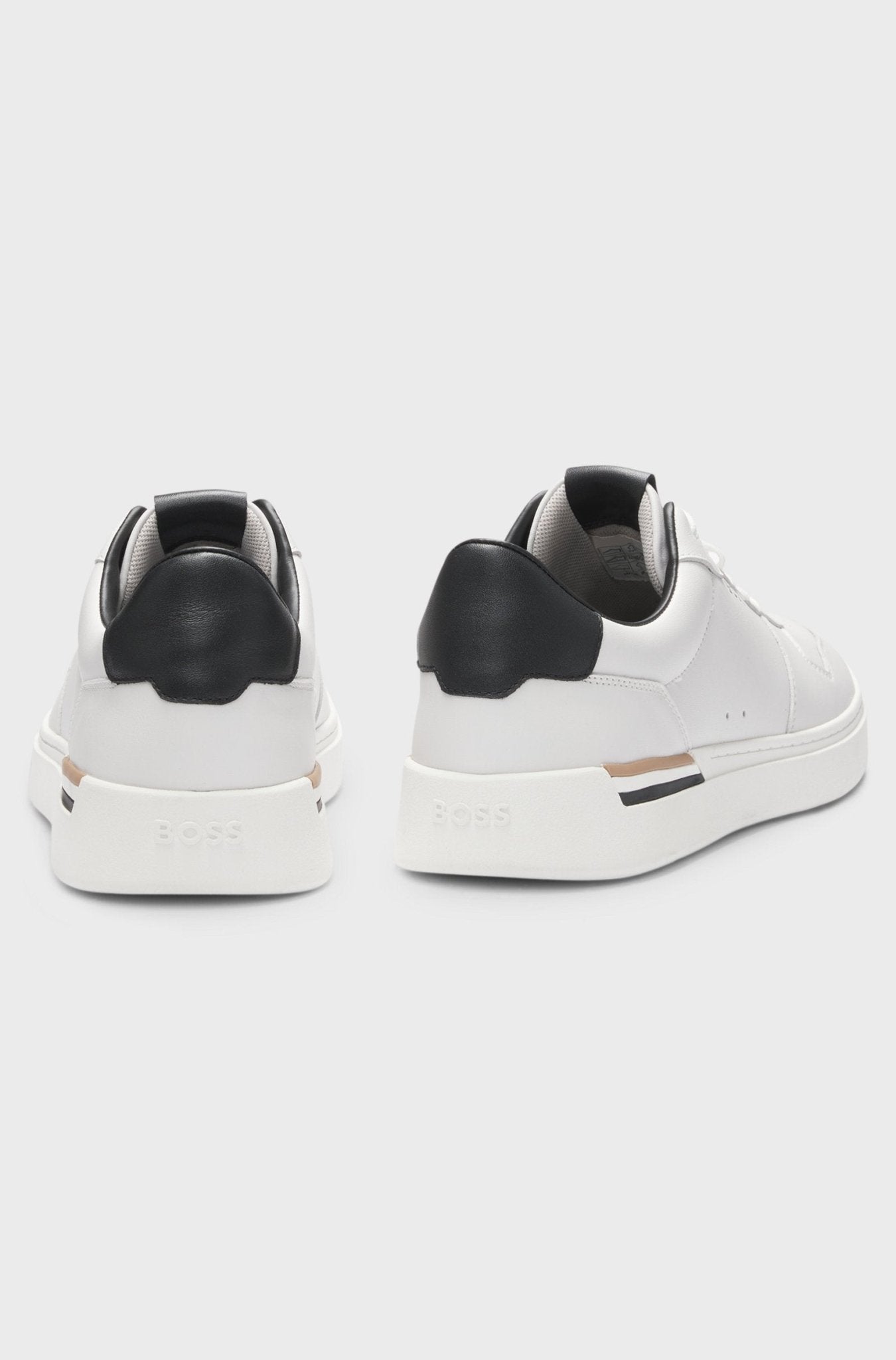 Boss Women's Leather trainers with logo details - Dani Dyers