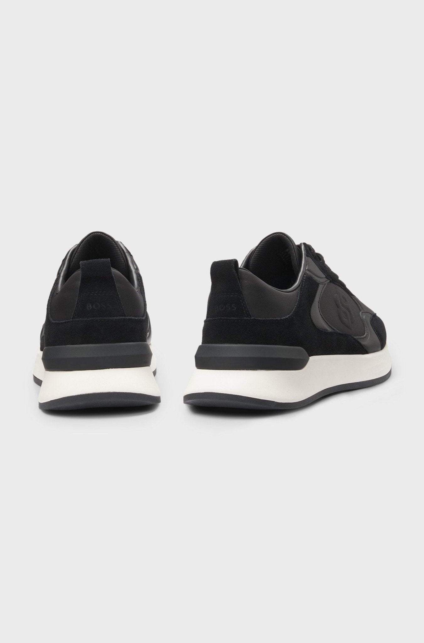 Boss Women's Suede - trim trainers with Double B monogram - Dani Dyers