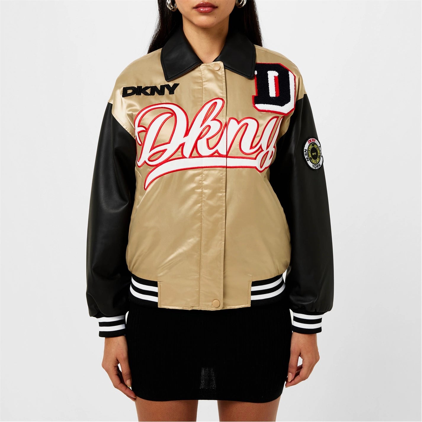 DKNY Women's Varsity Bomber Jacket - Dani Dyers