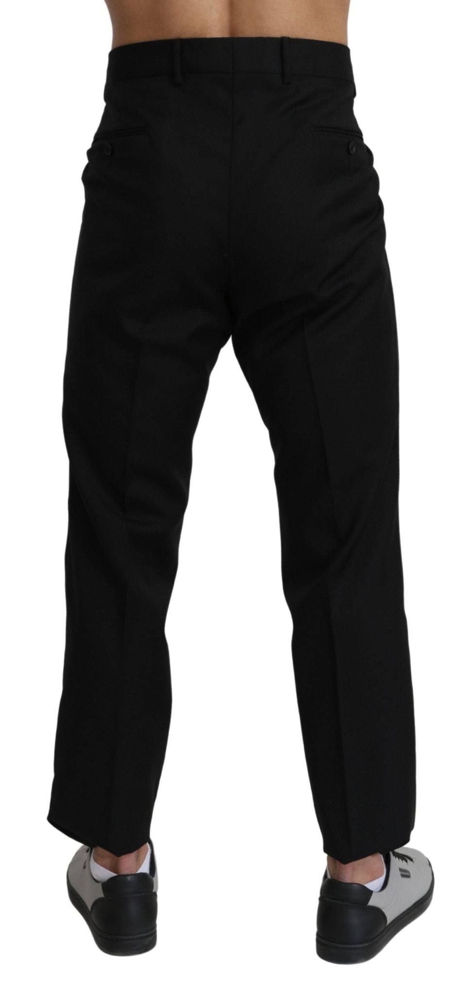 Dolce & Gabbana Black Cotton Wool Formal Dress Pants - Dani Dyers
