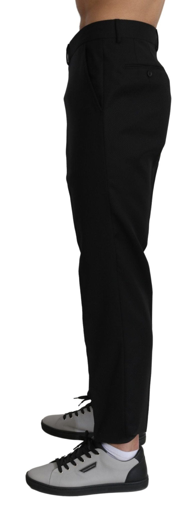 Dolce & Gabbana Black Cotton Wool Formal Dress Pants - Dani Dyers
